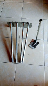 cangkul pipa . panjang 60cm. plat baja 15x10cm.ideal untuk berkebun dan pertanian.