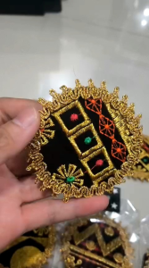 Cermin kaca souvenir oleh oleh hadiah khas lampung tapis bordir