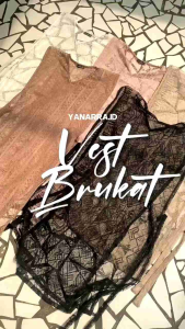 Outer Cardigan Brukat Malika Rompi Motif Etnik