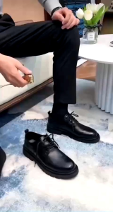 Giày Đốc nam buộc dây cổ thấp..mũi trònphom đẹp..Đế cao 4-5cm..sang trọng đẳng cấp