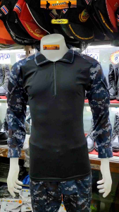 เสื้อคอมแบท พรางดิจิตอลทอ เสื้อยุทธวิธี เสื้อคอมแบทเชิ๊ต ทหาร Combatshirt เนื้อนาโน เกรดไทย