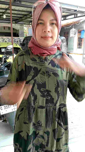 GAMIS JUMBO//baju muslim motif rayon ld120 muat BB 85 kg super mayung lebar bawah sampai 250cm yang sedang trend masakini