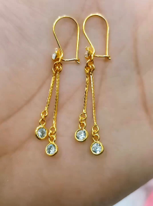 ANTING JURAI GOLD DEWASA PERAK 925 ASLI LAPIS EMAS