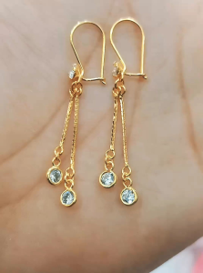 ANTING JURAI ROSEGOLD DEWASA PERAK 925 ASLI LAPIS EMAS