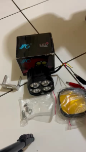 Lampu tembak LED cree 4 mata L4Z 40W HJG plus mika kuning DC 12V-60V