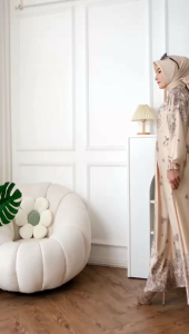 gamis modern gamis viral motif simple edisi aludra dress