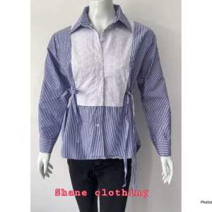 SHANE CLOTHING YURIKA SHIRT / KEMEJA STRIPES KOMBINASI RENDA