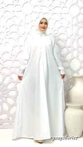 Gamis Safiya Basic Polos Umroh Haji Series/ Gamis Polos Toyobo Fodu Umroh dan Haji