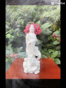 Tượng Phật Quan Âm cưỡi rồng cao 18cm trang trí thờ tự nhỏ ô tô