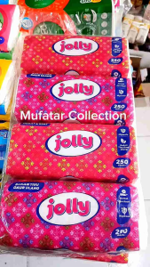 Tisu 250 sheets 2 ply/tisu wajah/tisu Jolly/tisu 1ball isi 4/tisu murah/tisu tebal