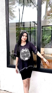 Kaos pantai Bali murah warna Hitam kaos barong pria dan wanita