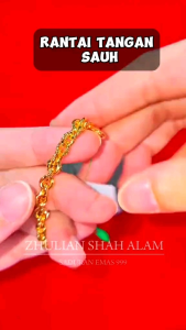 [BT5027] Zhulian Rantai Tangan Sauh Emas Saduran Anti Karat/ Gold Plated Bracelet Jewellery
