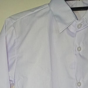 seragam sekolah kemeja panjang putih polos tanpa logo utuk sekolah tksdsmpsma