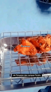 Cooling Rak Dengan Wadah Peniris minyak keranjang