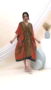 BSN Encim Baju Kelawar Lengan Pendek Batik Cotton Rayon Casual Wear Baju Tidur