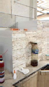 JUMBO Rak 3 susun besar serbaguna kayu jati belanda mix putih/ rak bumbu dapur