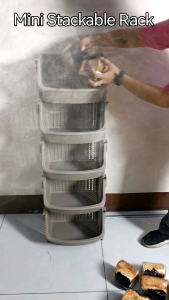 Uniglobal (Medium) Stackable Organizer Rack and Multi Layers Option for Kitchenware and Household #901