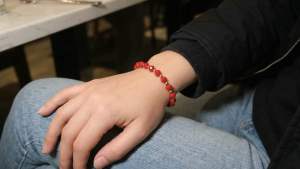 CW Manila x Origin Beads Co. - Red Crystal Glass Rondelle Bracelet - Fashion Jewelry Korean Minimalist