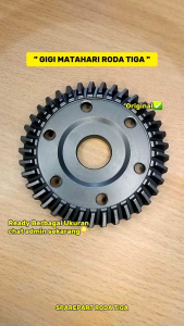 gigi matahari - rear axis gir 37T - kaisar - sparepart motor roda tiga (9b)