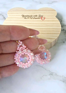 [D.T.C Crystals] Pink Serenity Drops Earrings