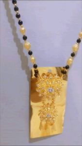 Kalung Kebaya / Kalung Bros Susun /Kalung Bros Jogaja / Kalung Bros Etnik terbaru Bandul  Rantai Emas Kristal Mutiara