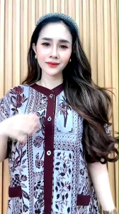 Daster Andin Arab Shanaz - Bahan Rayon adem super grade A Ori - Kancing depan terbaru Ld 110cm