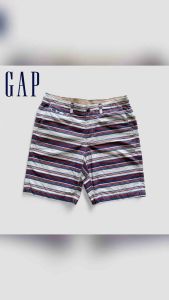 กางเกงขาสั้นมือสอง GAP ลายทาง เอว 34 ยาว 20 สภาพใหม่ 99%