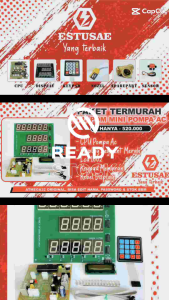 ESTUSAE- PAKET CPU AC MINIMALIS POM MINI DIGITAL  PERTAMINI + DISPLAY 7SEGMEN MERAH + KEYPAD MEMBRAN + LCD 1602