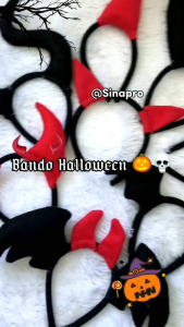 Bando Tanduk Devil & Black Bat Sayap Kelelawar Party Halloween Fashion Cosplay Anime Girl Vampir