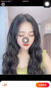 Tóc Giả Kẹp Chữ V Xoăn Sóng Duỗi Bồng Bềnh Làm Dày Tóc QiQiShop