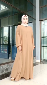 Abaya Crinkle - Abaya Hajar - Gamis Crinkle Terbaru