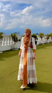 Gamis Dewisan Dress Crinkle Outer Burkat - Gamis 2 in 1