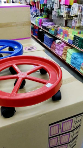 Roda Tong Gas/ Troli Tong Gas Plastik/ Gas Trolley/ 4 Roller Gas Stove