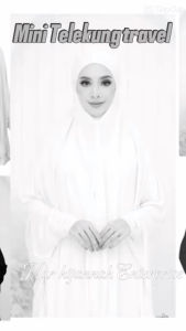 Telekung Travel Bertangan Telekung umrah dan haji Berpocket zip