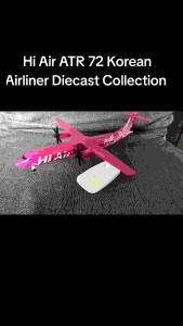 Hi Air ATR 72 Diecast Model Korean Airplane Collection with Landing Gears and Propellers for Display 8 Inches 20 cm