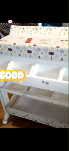 CAMERA โต๊ะอาบน้ำเด็กพร้อมที่เปลี่ยนผ้าอ้อม รุ่น PRESTIGE ลายสัตว์(FogRabbitDeer) รับน้ำหนักได้ถึง 13 กก. โครงสร้างแข็งแรง เคลื่อนย้ายสะดวก ล้อล็อคได้ ขนาด 50*80*102 cm.