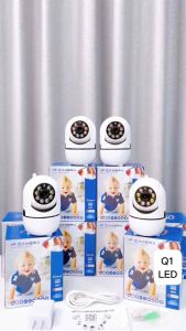 Homemall Q1-WF 5MP กล้องวงจรปิดไร้สาย 4ล้านพิกเซล กลางแจ้ง IP 360องศา พร้อมรีโมทคอนโทรลและบลูทูธ แพ็คคู่