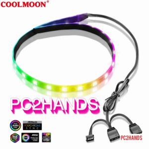ไฟ LED STRIP ARGB MACNET 5V3P ขนาด 40cm สำหรับตกแต่งคอมพิวเตอร์