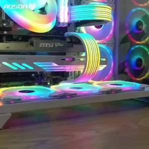 Coolmoon ไฟARGB สำหรับติดกับสายไฟคอมพิวเตอร์ รุ่นAOSOR AL300 5V ARGB Aura Sync