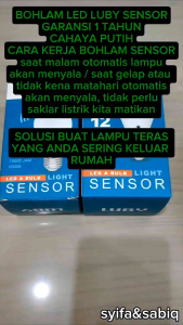 BOHLAM LED SENSOR / LAMPU LED OTOMATIS LUBY