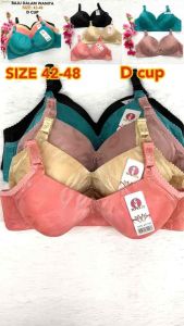 Big Size BRA🌟42-48 D Cup Women bra non wired/Bra wanita size besar tanpa dawai Bra tiada besi