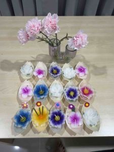 3อัน กระทงเรือ ดอกไม้ เทียนหอม ฟรีธูปหอม ขนาด5นิ้ว เรือเยื่อไม้ รักษ์โลก