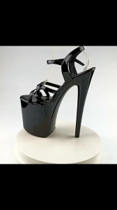 Platform Heel Polyutherane Buckle GLAMOUR 8 inches