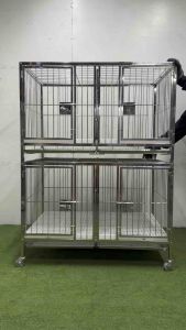 2×3×4 FT 2LAYER FRAMED DOOR FRAMED DIVIDER. STAINLESS 304 DOG CAGE (¾×¾) FRAME