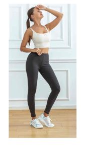 Black leggings Solid Elastic Waist Skinny Leggings Versatile Every Day Stretchy Leggings Womens Clothing