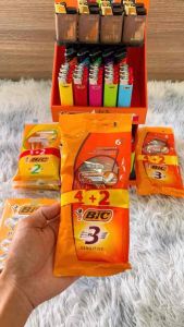 Dao Cạo BIC 3 Lưỡi Chính Hãng Gói 6 Cây
