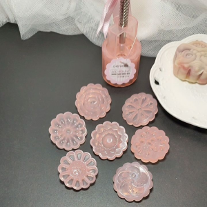 CHEFMADEE Mooncake Mold 50g WK9450 50G MOON CAKE MOLD SET 8pcs Flower Stamps Bakeware Hand Press Moon cake Mould Baking Tool Cookie Cutter Mid-Autumn Festival