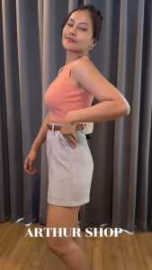 กางเกงขาสั้น เอวสูง กางเกงใส่เที่ยว กางเกงแฟชั่น