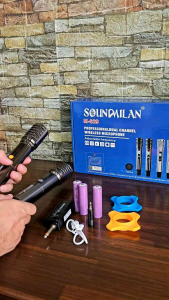 Soundmilan รุ่น M629 ไมค์ลอยคู่ สัญญาณ UHF แบบชาร์จแบตได้