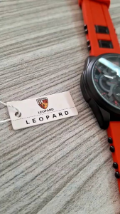 Jam Tangan Leopard Pria Original Water Resis Strap Rubber Crono Variasi